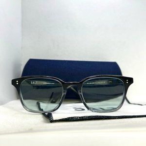 New Authentic SALT. Fuller 48 Costal Fog Green tinted Frame Glasses Japan w/Case